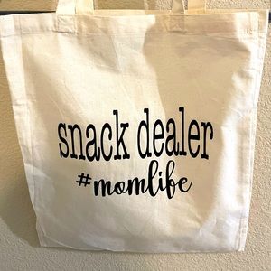 Canvas tote bags snack dealer #momlife